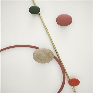 Set de 5 patères THE DOTS de Muuto, Gris