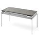 Table basse SETT LN12, Structure chrome foncé,  Plateau verre coulé fumé