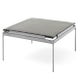 Table basse SETT LN13, Structure chrome foncé, Plateau verre fumé