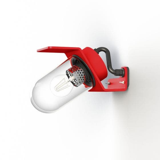 Applique extérieure SHERLOCK de Roger Pradier®, Rouge signalisation Applique extérieure SHERLOCK de Roger Pradier®, Rouge signalisation