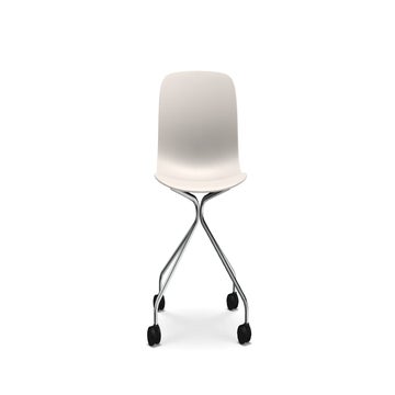 CHAISE A ROULETTES TROY, Blanc de MAGIS