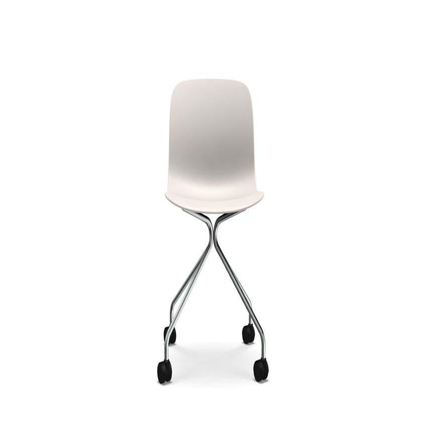 CHAISE A ROULETTES TROY, Blanc de MAGIS