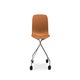 CHAISE A ROULETTES TROY, Marron