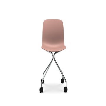 CHAISE A ROULETTES TROY, Rose de MAGIS