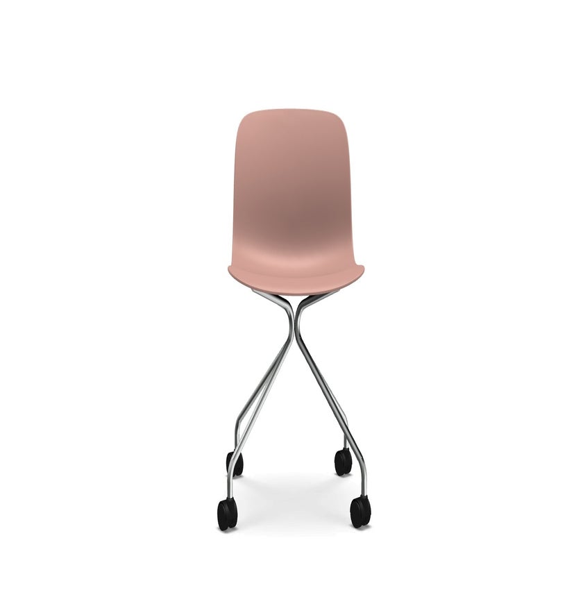 CHAISE A ROULETTES TROY, Rose de MAGIS