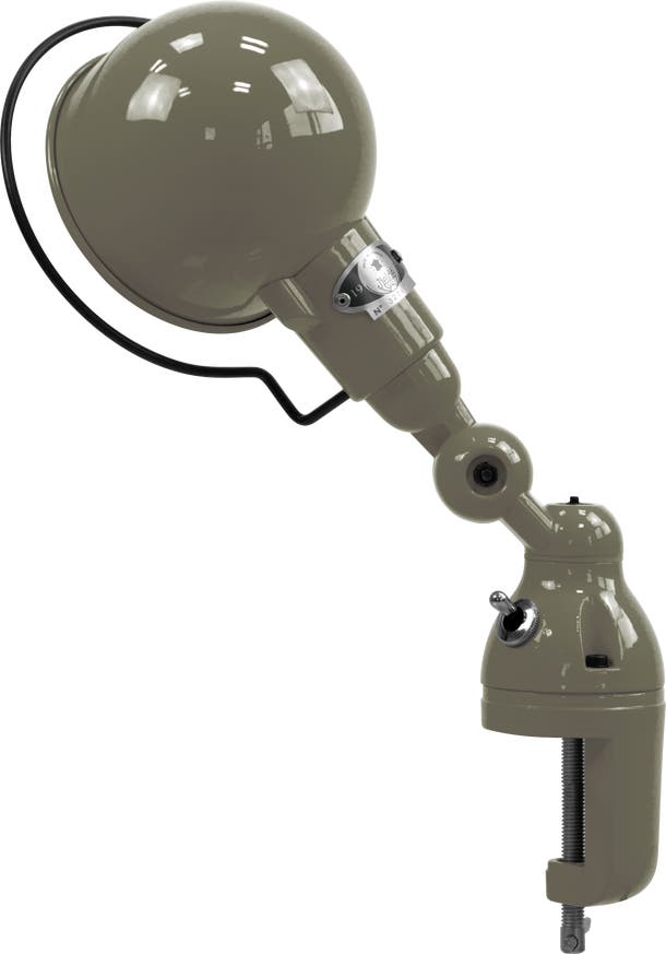 Lampe étau SIGNAL SI302 de Jieldé, Kaki gris Lampe étau SIGNAL SI302 de Jieldé, Kaki gris