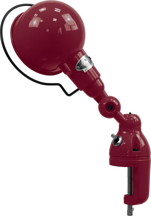 Lampe étau SIGNAL SI302 de Jieldé, Bourgogne Lampe étau SIGNAL SI302 de Jieldé, Bourgogne