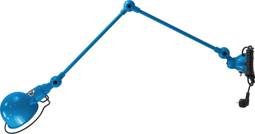 Applique SIGNAL SI331CS de Jieldé, avec interrupteur, cordon et fiche, Bleu clair Applique SIGNAL SI331CS de Jieldé, avec interrupteur, cordon et fiche, Bleu clair