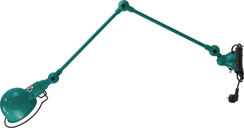 Applique SIGNAL SI331CS de Jieldé, avec interrupteur, cordon et fiche, Bleu d'eau Applique SIGNAL SI331CS de Jieldé, avec interrupteur, cordon et fiche, Bleu d'eau