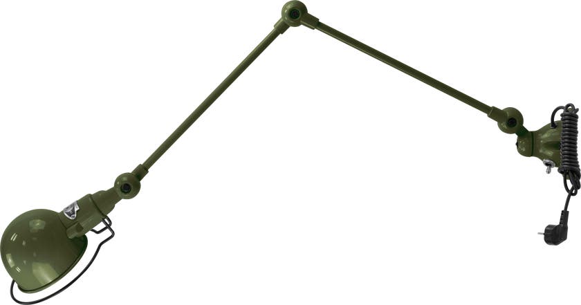 Applique SIGNAL SI331CS de Jieldé, avec interrupteur, cordon et fiche, Vert olive Applique SIGNAL SI331CS de Jieldé, avec interrupteur, cordon et fiche, Vert olive