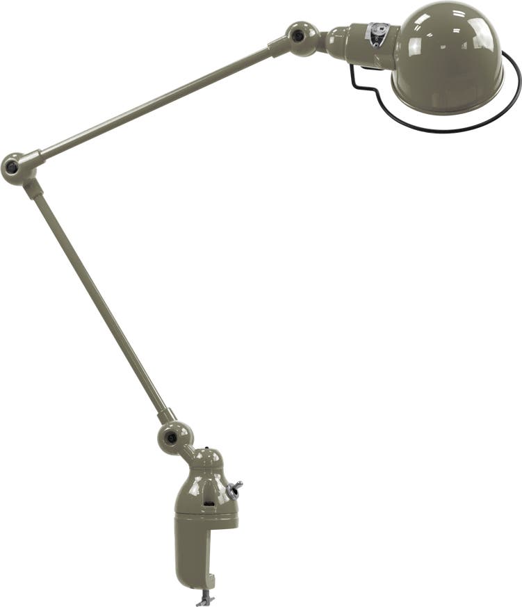 Lampe étau SIGNAL SI332 de Jieldé, Kaki gris Lampe étau SIGNAL SI332 de Jieldé, Kaki gris