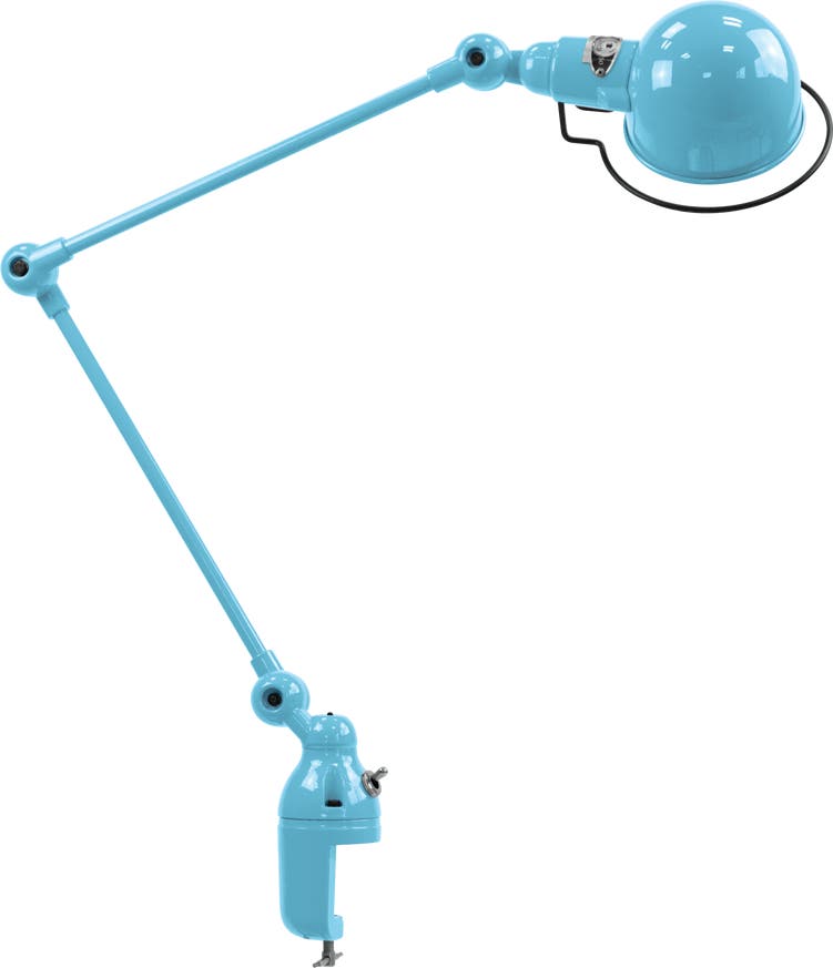 Lampe étau SIGNAL SI332 de Jieldé, Bleu pastel Lampe étau SIGNAL SI332 de Jieldé, Bleu pastel