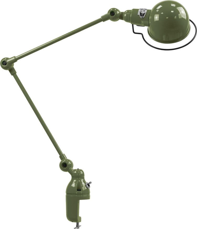 Lampe étau SIGNAL SI332 de Jieldé, Vert olive Lampe étau SIGNAL SI332 de Jieldé, Vert olive
