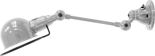 Applique SIGNAL SI701S de Jieldé, avec interrupteur, Gris argent Applique SIGNAL SI701S de Jieldé, avec interrupteur, Gris argent