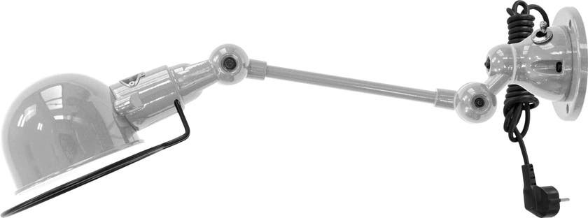 Applique SIGNAL SI701CS de Jieldé, avec interrupteur, Gris argent Applique SIGNAL SI701CS de Jieldé, avec interrupteur, Gris argent