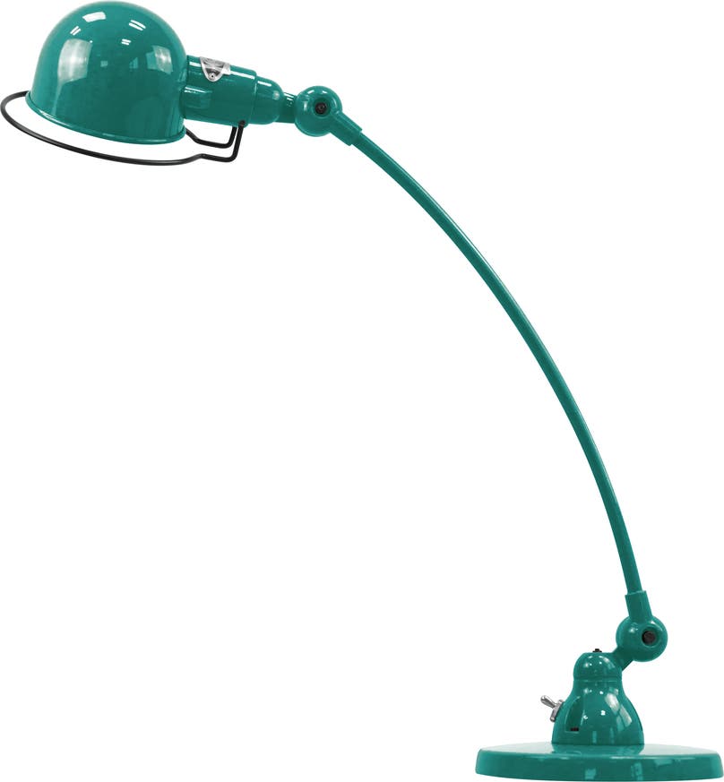 Lampe à poser SIGNAL COURBE SIC400 de Jieldé, Bleu d'eau Lampe à poser SIGNAL COURBE SIC400 de Jieldé, Bleu d'eau