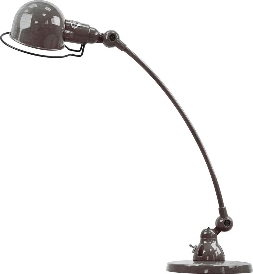 Lampe à poser SIGNAL COURBE SIC400 de Jieldé, Acier brossé Lampe à poser SIGNAL COURBE SIC400 de Jieldé, Acier brossé