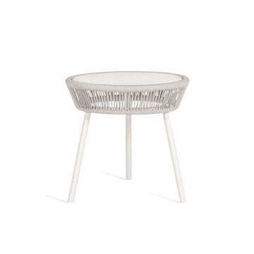 Table d'appoint de jardin LOOP SIDE de Vincent Sheppard, Dune white