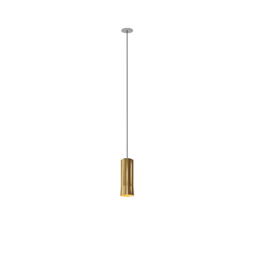 Suspension CIRIO SIMPLE Laiton Laiton / Métal Blanc