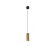 Suspension CIRIO SIMPLE Laiton Laiton / Métal Noir / Lin Blanc