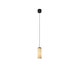 Suspension CIRIO SIMPLE Porcelaine Blanc / Métal Noir / Lin Blanc