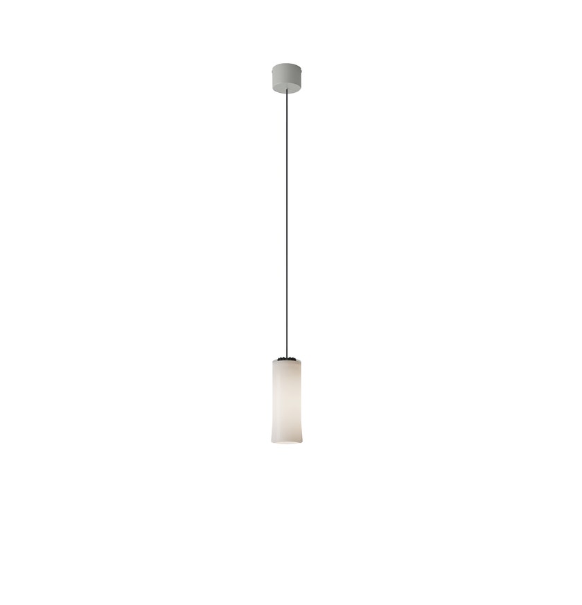 Suspension CIRIO SIMPLE Verre Blanc / Métal Blanc