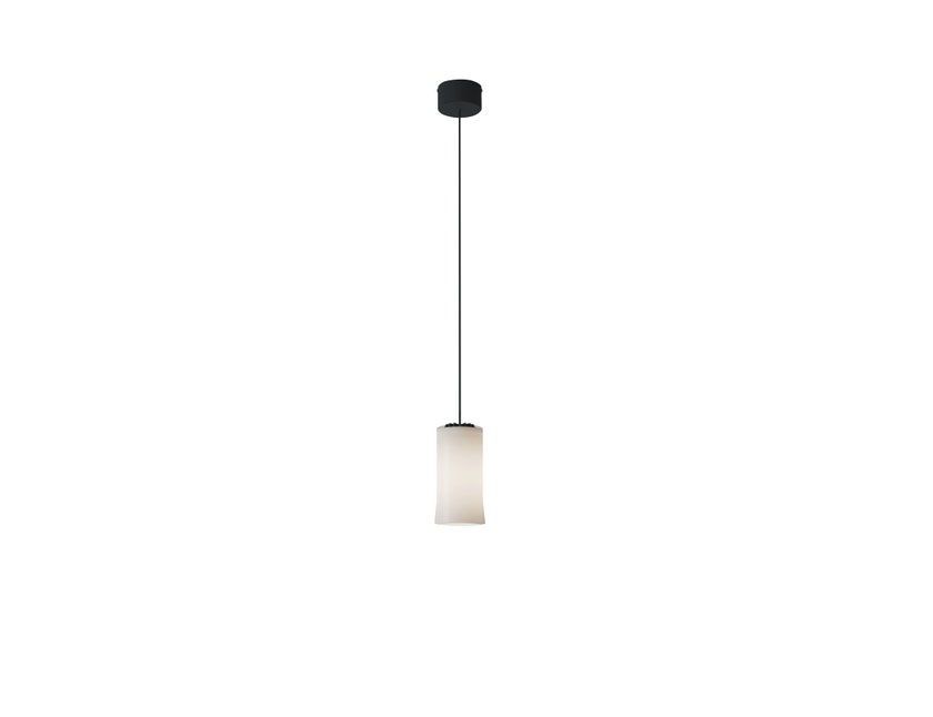 Suspension CIRIO SIMPLE Verre Blanc / Métal Noir / Lin Blanc Suspension CIRIO SIMPLE Verre Blanc / Métal Noir / Lin Blanc