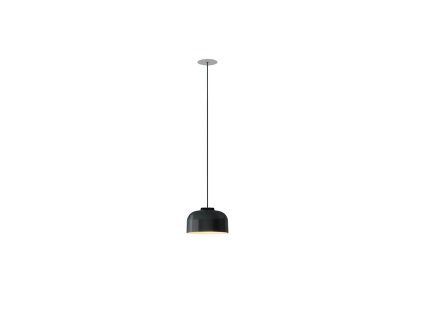 Suspension HEADHAT BOWL Ceramique Noir / Métal Blanc Suspension HEADHAT BOWL Ceramique Noir / Métal Blanc