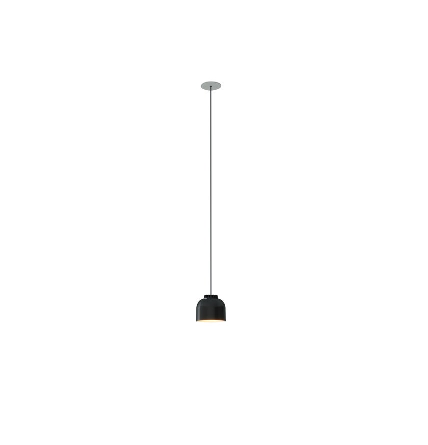Suspension HEADHAT BOWL Ceramique Noir / Métal Blanc