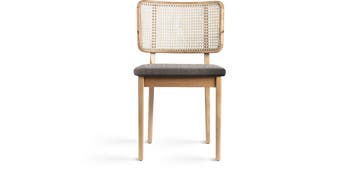 Chaise sans accoudoirs CANNAGE de RED Edition, Finition chêne naturel, Caviar Chaise sans accoudoirs CANNAGE de RED Edition, Finition chêne naturel, Caviar