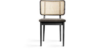 Chaise sans accoudoirs CANNAGE de RED Edition, Finition chêne noir, Caviar Chaise sans accoudoirs CANNAGE de RED Edition, Finition chêne noir, Caviar
