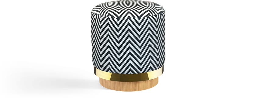Tabouret STOOL de RED Edition, Tissu graphique, Zebra Tabouret STOOL de RED Edition, Tissu graphique, Zebra