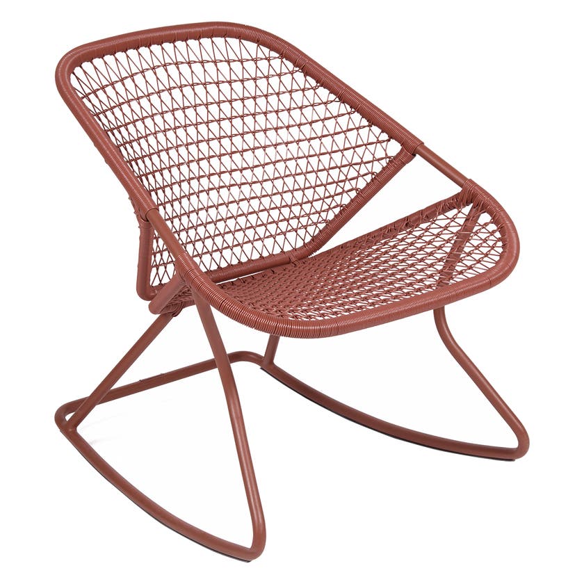 Rocking chair SIXTIES de Fermob, Ocre rouge Rocking chair SIXTIES de Fermob, Ocre rouge