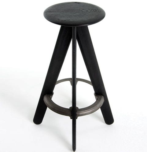 TABOURET DE BAR SLAB DE TOM DIXON, NOIR
