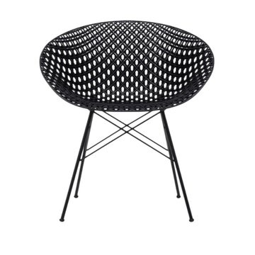 Fauteuil SMATRIK de Kartell, Noir - pied noir