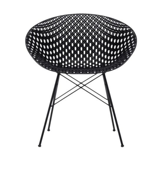 Fauteuil SMATRIK de Kartell, Noir - pied noir