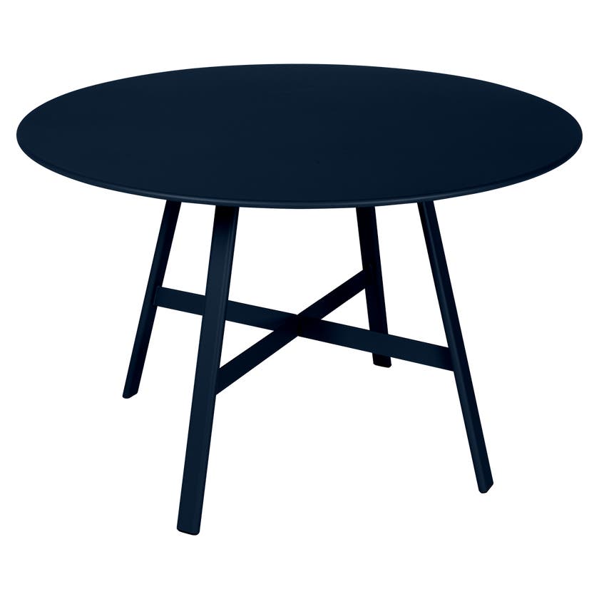 Table SO'O de Fermob, Ø.117cm, Bleu abysse Table SO'O de Fermob, Ø.117cm, Bleu abysse