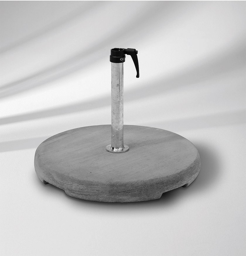 Socle béton Z de Glatz, avec tube de fixation Ø.48-55 mm, 40 Kg