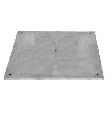 Socle en acier Z, 40 kg, 58.5 × 58.5 × 2 cm, acier zingué