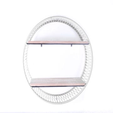 Étagère SONIX Ø.72 cm de Boqa, Structure noire, Blanc