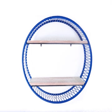 Étagère SONIX Ø.72 cm de Boqa, Structure noire, Bleu nuit