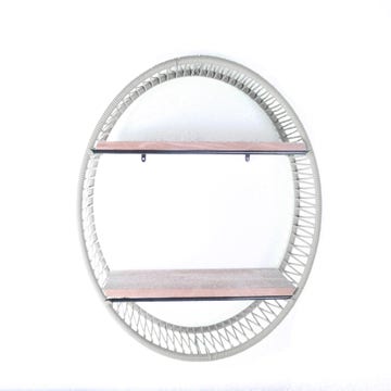 Étagère SONIX Ø.72 cm de Boqa, Structure noire, Gris silex