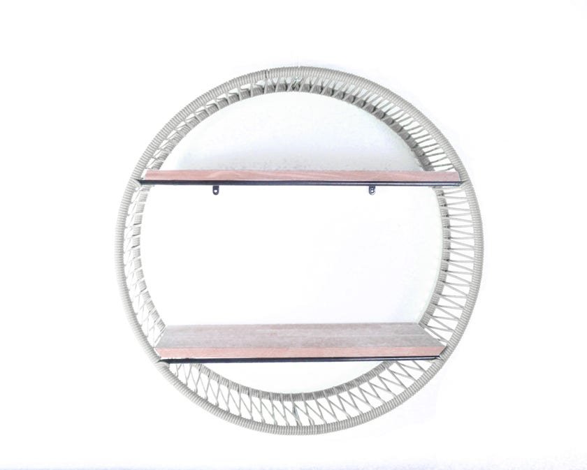 Étagère SONIX Ø.72 cm de Boqa, Structure noire, Gris silex Étagère SONIX Ø.72 cm de Boqa, Structure noire, Gris silex