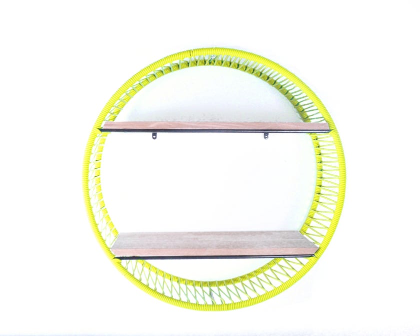 Étagère SONIX Ø.72 cm de Boqa, Structure noire, Jaune impérial Étagère SONIX Ø.72 cm de Boqa, Structure noire, Jaune impérial