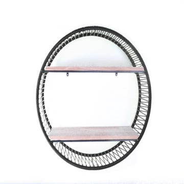Étagère SONIX Ø.72 cm de Boqa, Structure noire, Noir
