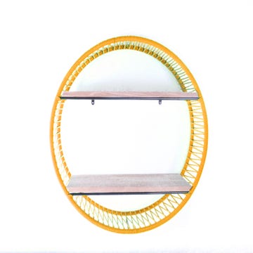 Étagère SONIX Ø.72 cm de Boqa, Structure noire, Orange