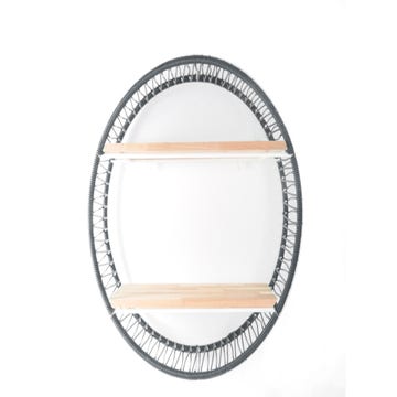 Étagère SONIX Ø.72 cm de Boqa, Structure blanche, Gris