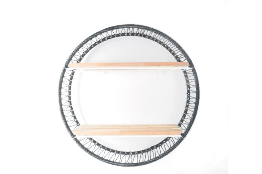 Étagère SONIX Ø.72 cm de Boqa, Structure blanche, Gris Étagère SONIX Ø.72 cm de Boqa, Structure blanche, Gris