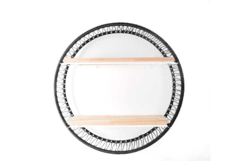 Étagère SONIX Ø.72 cm de Boqa, Structure blanche, Noir Étagère SONIX Ø.72 cm de Boqa, Structure blanche, Noir
