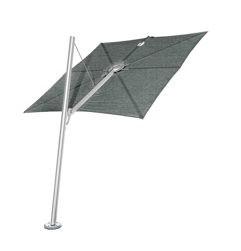 Parasol SPECTRA FORWARD 250 x 250 de Umbrosa, Chassis aluminium, Sunbrella Flanelle